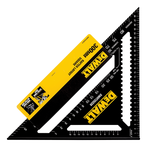 Escuadra Métrica 30cm Dewalt Dwht25228-0 Color Negro