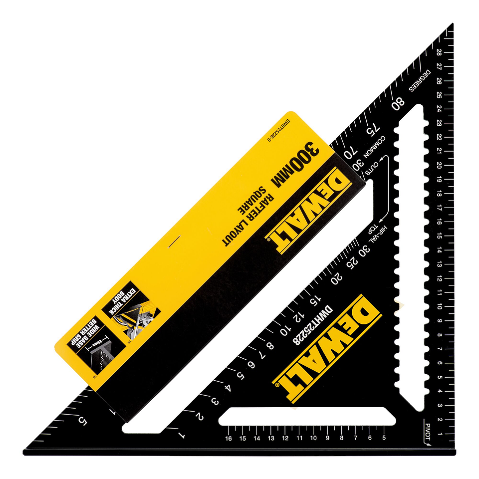 Escuadra Métrica 30cm Dewalt Dwht25228-0 Color Negro 1