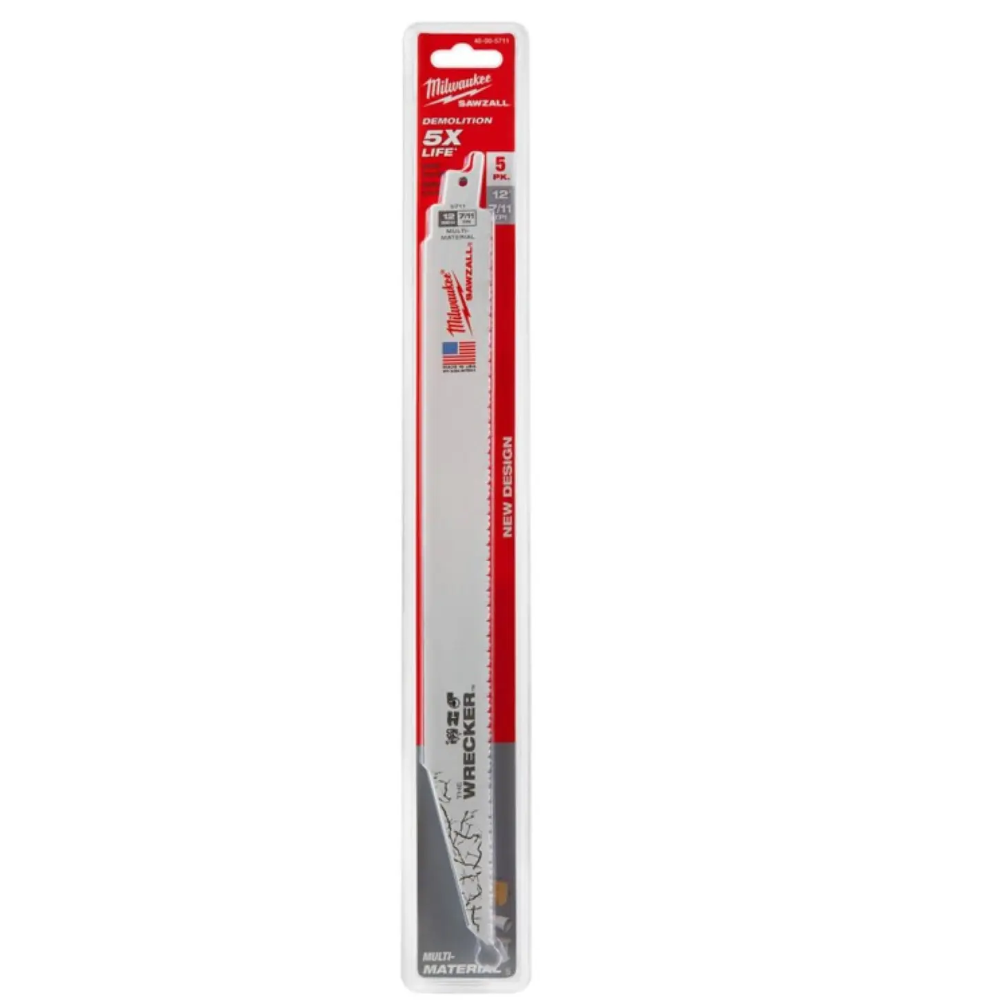 Hoja Sierra Sable 5 Und Multimaterial Milwaukee 48-00-5711 2
