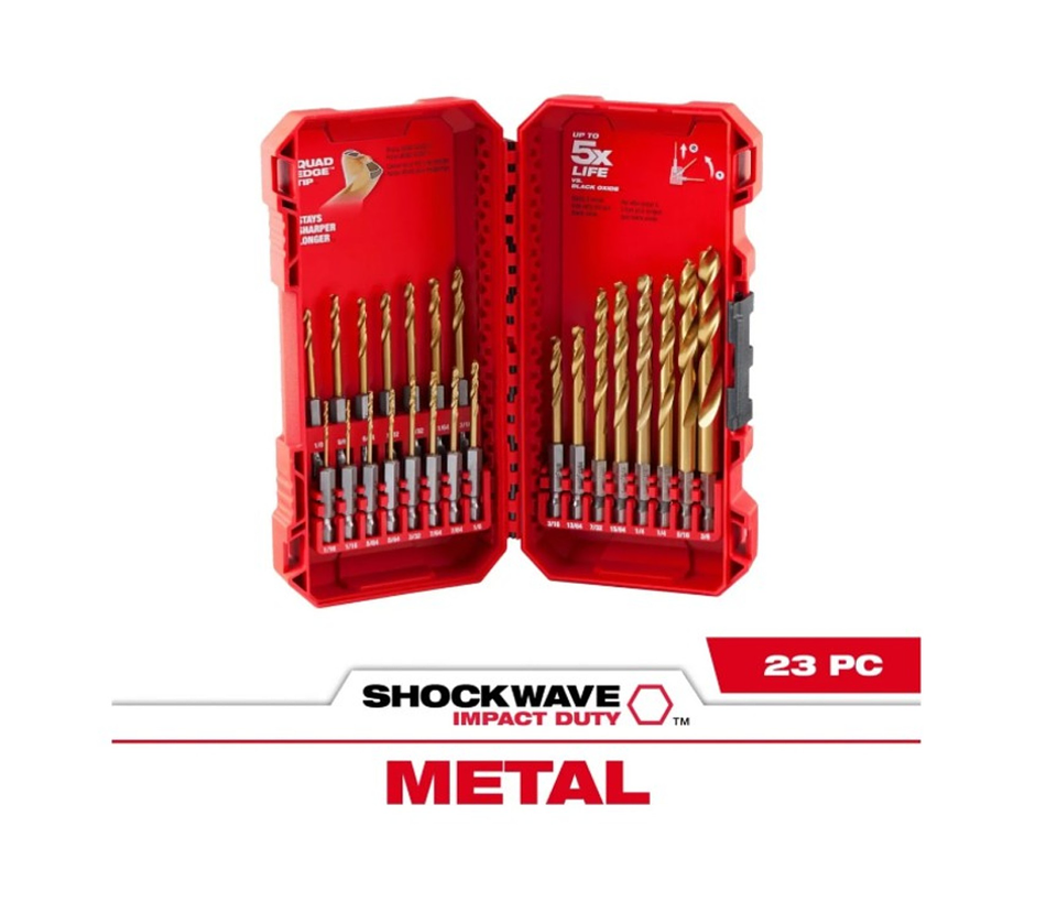 Brocas De Titanio Shockwave 23 Piezas Milwaukee 48-89-4631 3