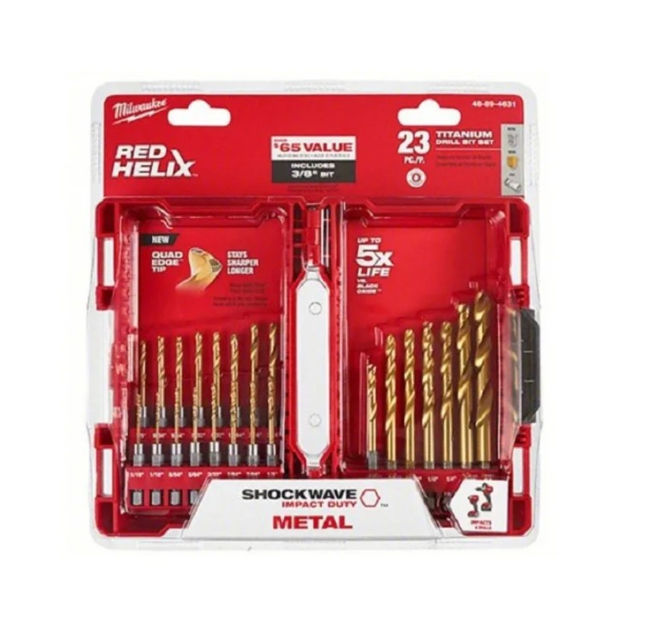 Brocas De Titanio Shockwave 23 Piezas Milwaukee 48-89-4631 2