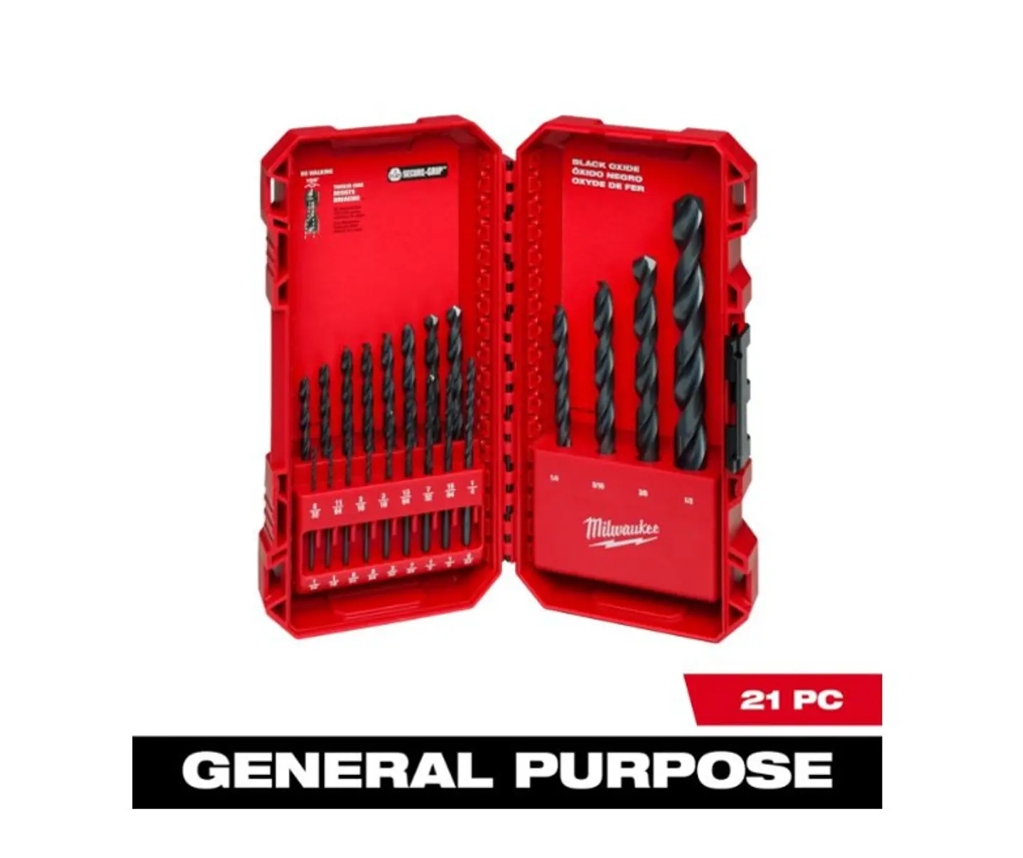Set de Brocas Thunderbolt Black Oxide Milwaukee 48-89-2801 3