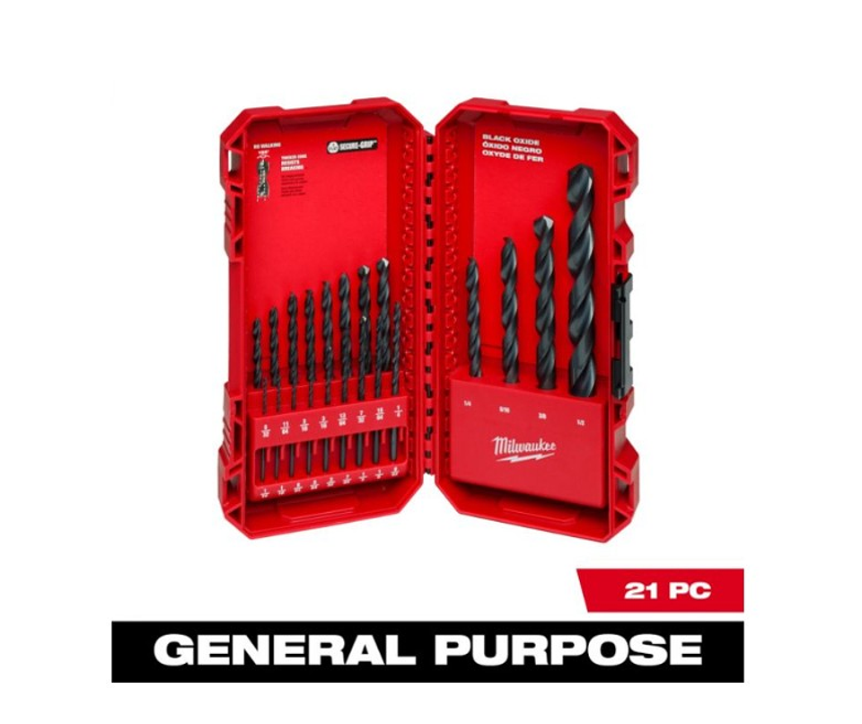 Set de Brocas Thunderbolt Black Oxide Milwaukee 48-89-2801 3