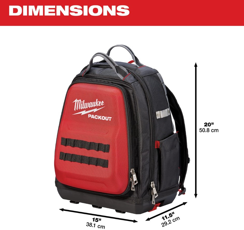 Mochila Herramientas Rígida PACKOUT Milwaukee 48-22-8301 3