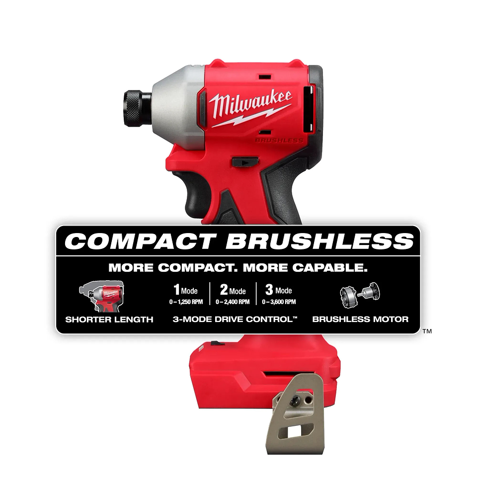 Atornillador De Impacto M18 Brushless Milwaukee 1/4