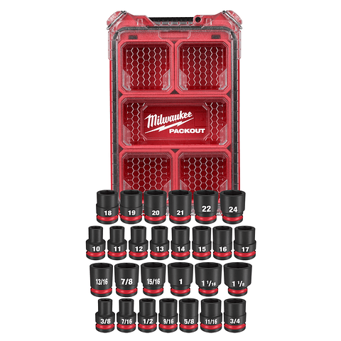 Set de Dados Impacto 1/2" Packout Milwaukee 27pzs 49-66-6804