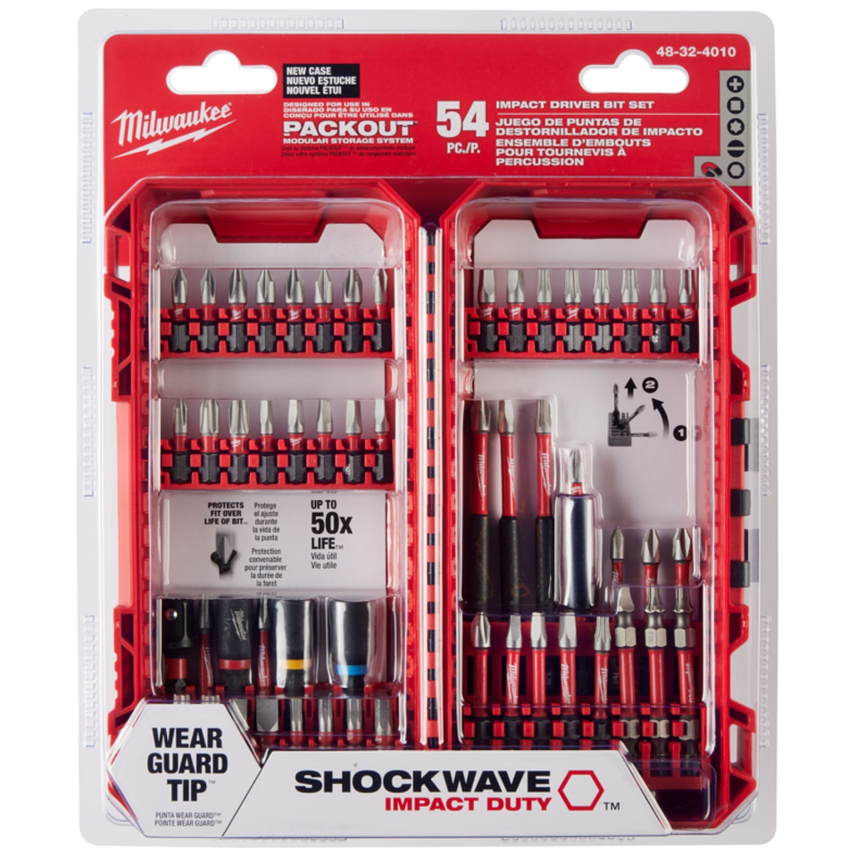 Set Puntas Impacto Shockwave 54 Pzas Milwaukee 48-32-4010 2