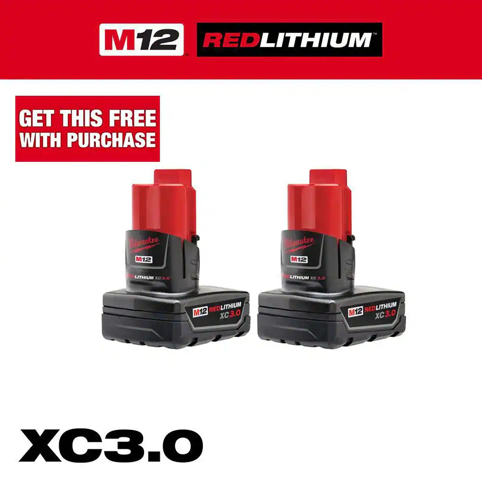Pack de batería M12 12v 3 Ah. 48-11-2412 Milwaukee 3