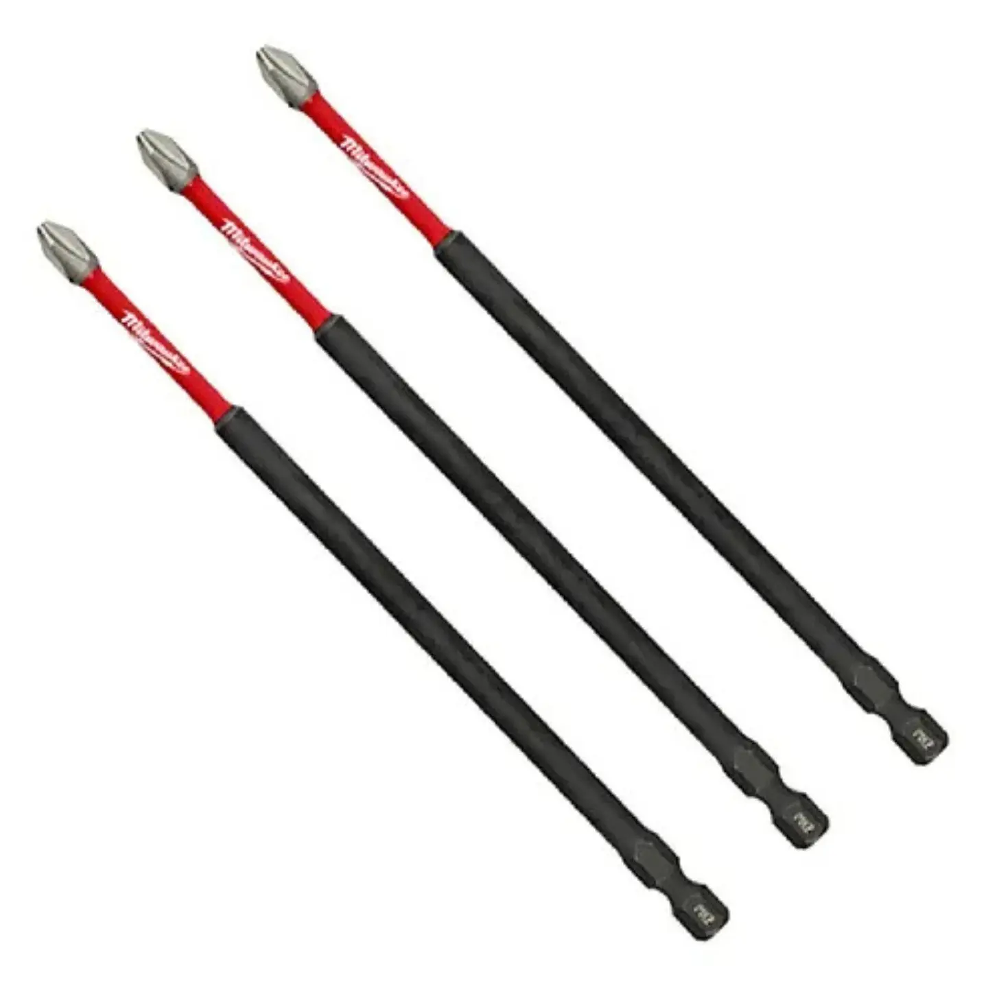 Pack 3 Puntas Phillips De Impacto Milwaukee Ph2 X 152mm 2