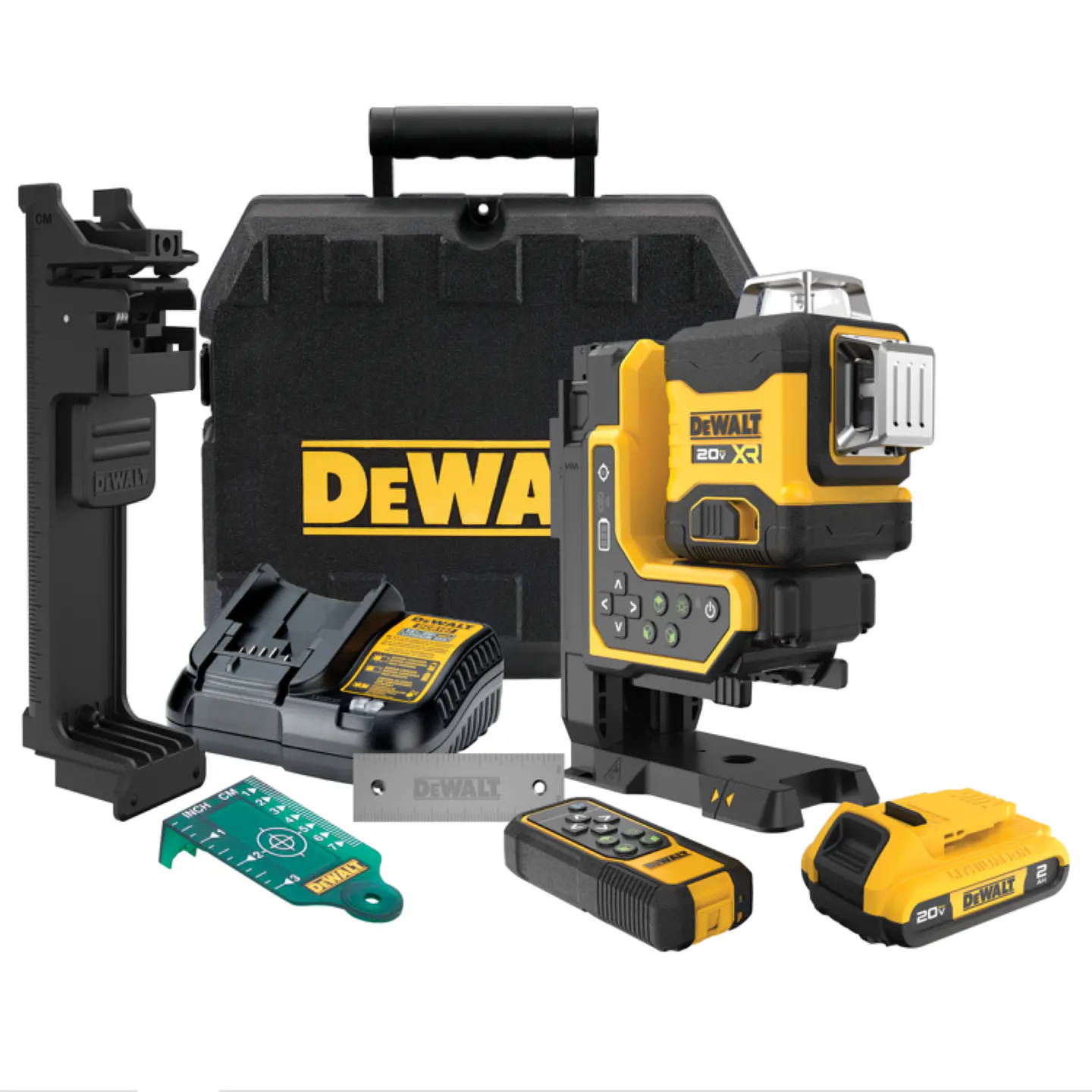 Kit Nivel Láser a control remoto 3 líneas 360° XR 20V DCLE34035D1 1