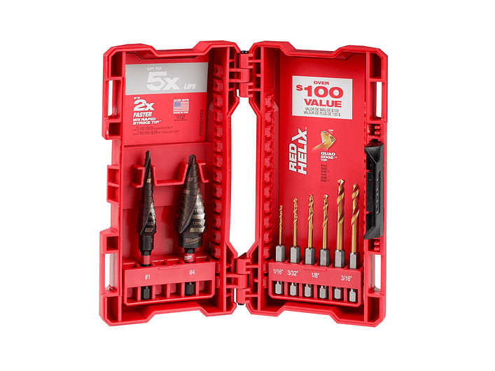 Juego de Brocas y Brocas conicas HOCKWAVE Milwaukee 48-89-9252 2