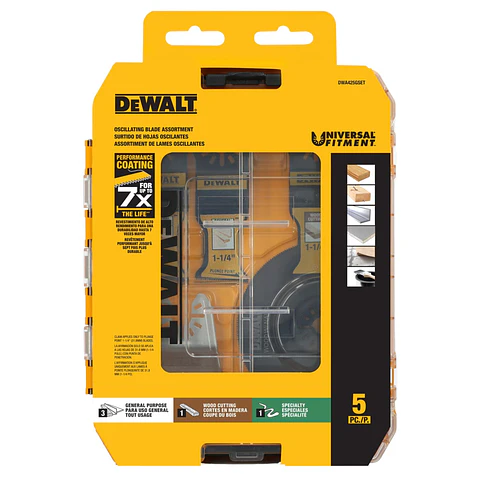 Set 5 piezas oscilante multiuso Dewalt DWA425GSET 