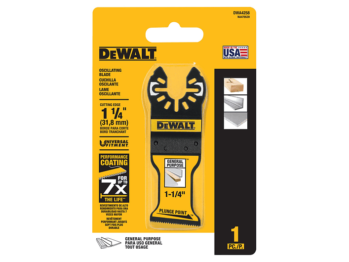 Cuchilla Oscilante Plungepoint 1-1/4 Dewalt DWA4258 1