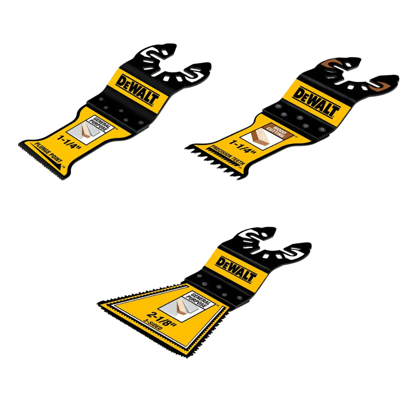 Set 3 Cuchillas Oscilantes Dewalt DWA423SET 2