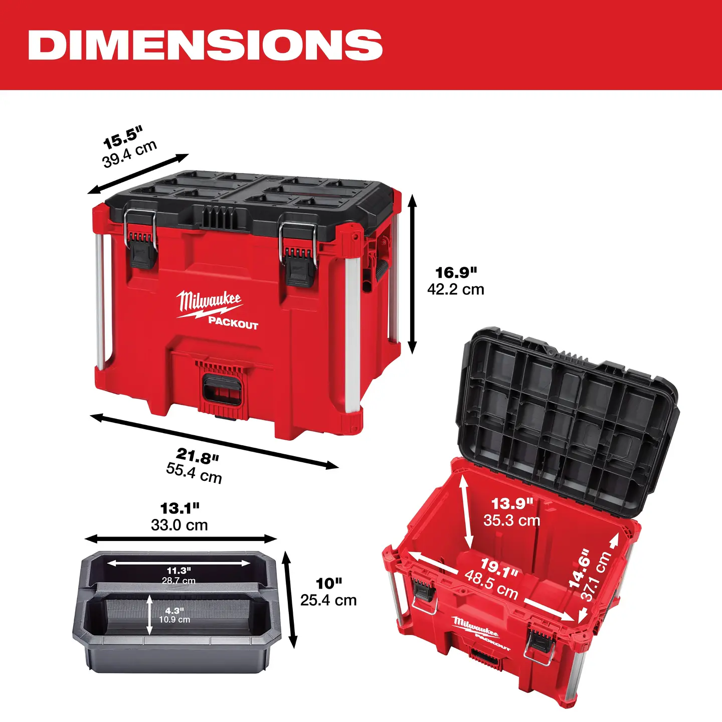 Caja Para Herramientas Packout XL Milwaukee 48-22-8429 2