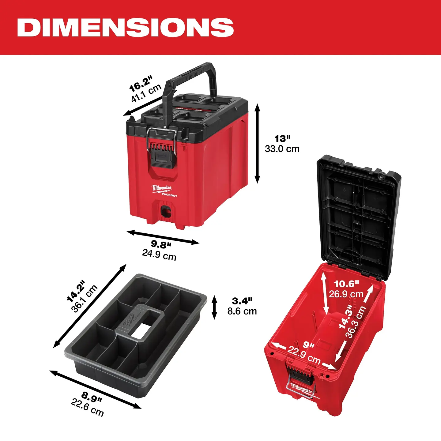 Caja de herramienta compacta Milwaukee Packout 48-22-8422 4