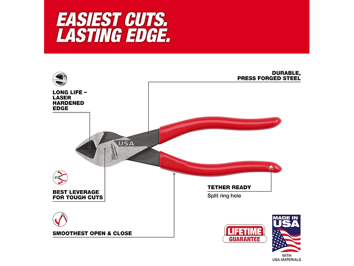 Alicate de corte diagonal de 7