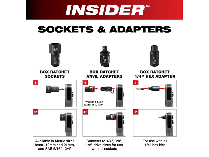 Kit Llave Chicharra Extendida M12 Milwaukee 3050-21  5