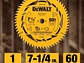 Disco De Sierra 7-1/4''x 5/8'' 60 Dientes Dewalt DWA271460 - Miniatura 4