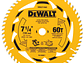 Disco De Sierra 7-1/4''x 5/8'' 60 Dientes Dewalt DWA271460 - Miniatura 1