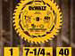 Disco Sierra 7-1/4''x 5/8'' 40 Dientes Dewalt DWA271440 - Miniatura 4