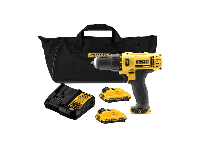 Kit Taladro Percutor Inalámbrico 12V Dewalt DCD716D2-B2 1