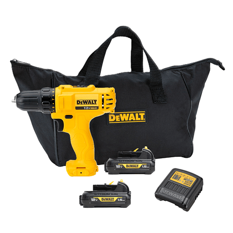 Kit Taladro Atornillador Inalámbrico 12V Dewalt DCD700C2-B2
