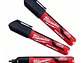 Pack 3 Marcadores Negro Punta Biselada Milwaukee 48-22-3250 - Miniatura 1