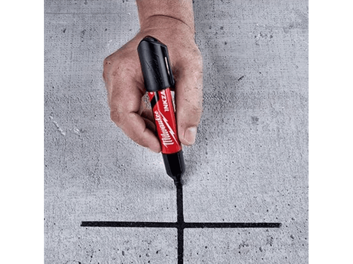 Pack 3 Marcadores Negro Punta Biselada Milwaukee 48-22-3250 4