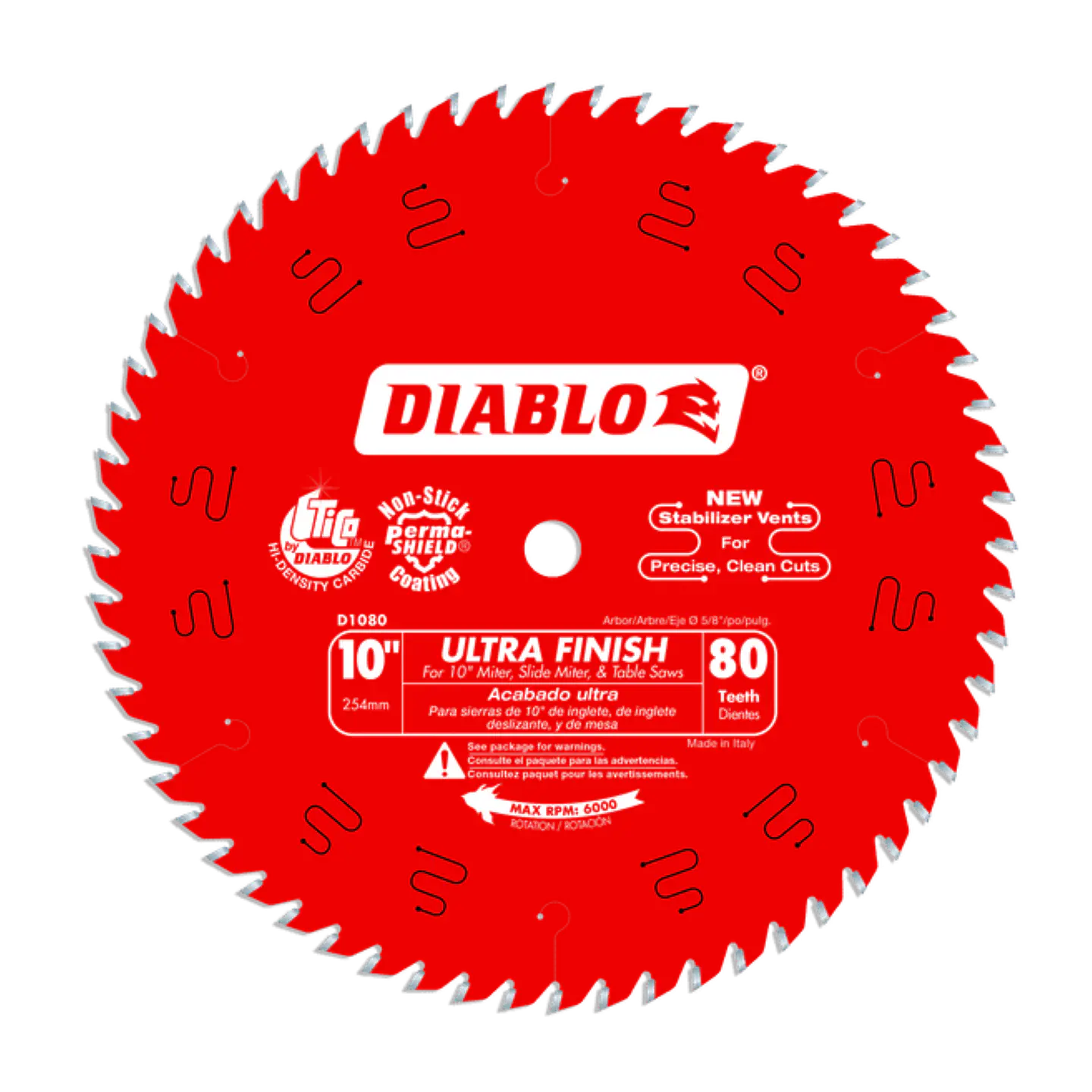 Disco Sierra Circular 10” 80 D Diablo D1080X 2
