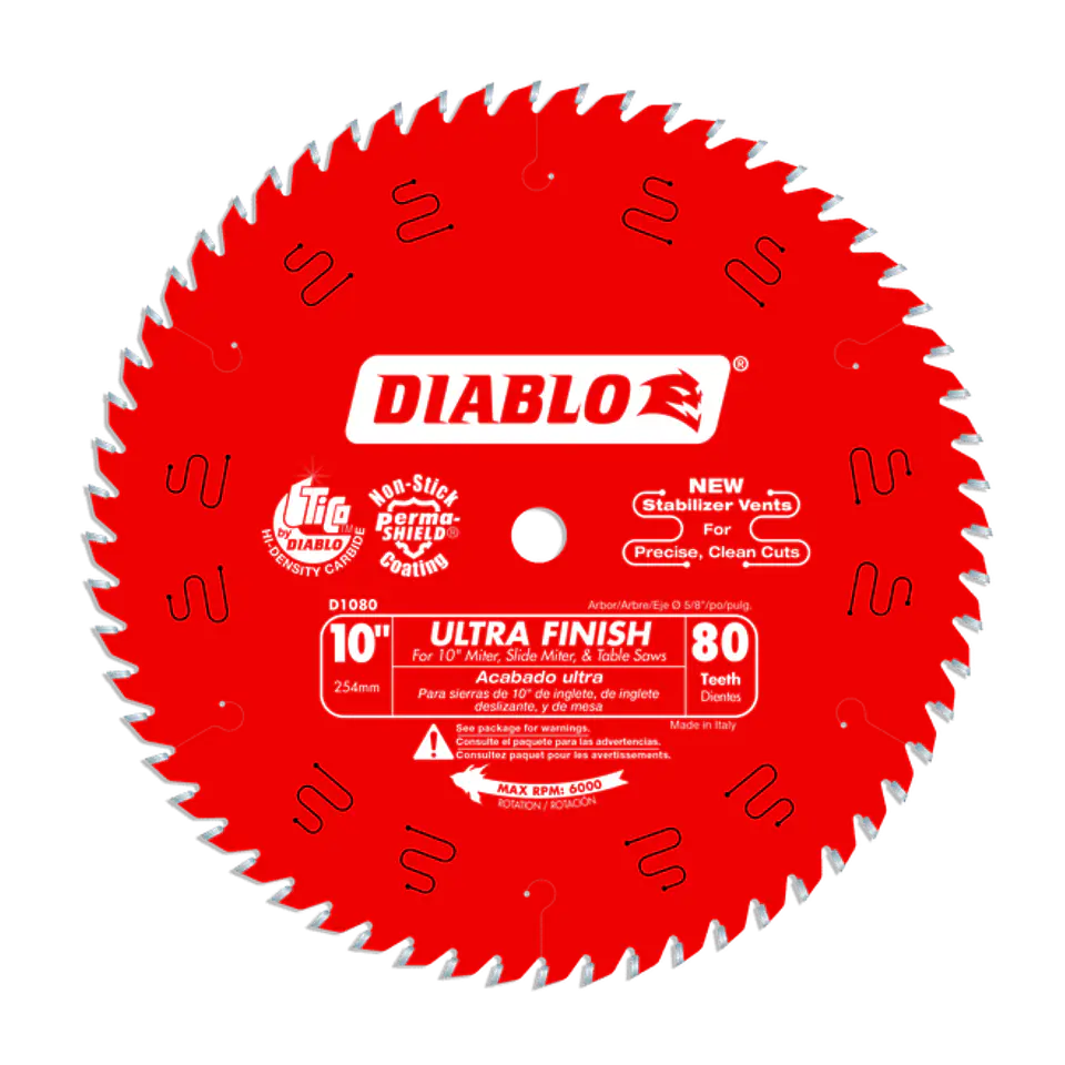 Disco Sierra Circular 10” 80 D Diablo D1080X 2