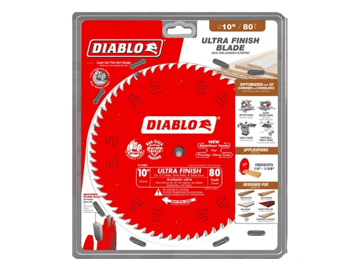 Disco Sierra Circular 10” 80 D Diablo D1080X 1