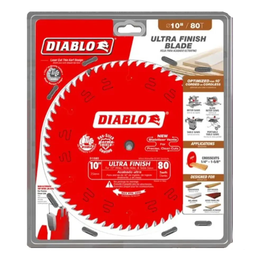 Disco Sierra Circular 10” 80 D Diablo D1080X 1