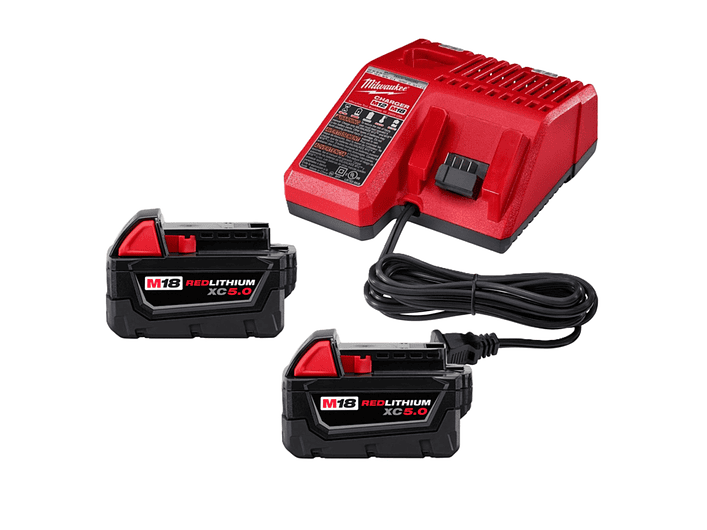 Kit 2 Baterias 5AH + Cargador M18 Milwaukee 48-59-1852B 1