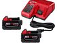 Kit 2 Baterias 5AH + Cargador M18 Milwaukee 48-59-1852B - Miniatura 1