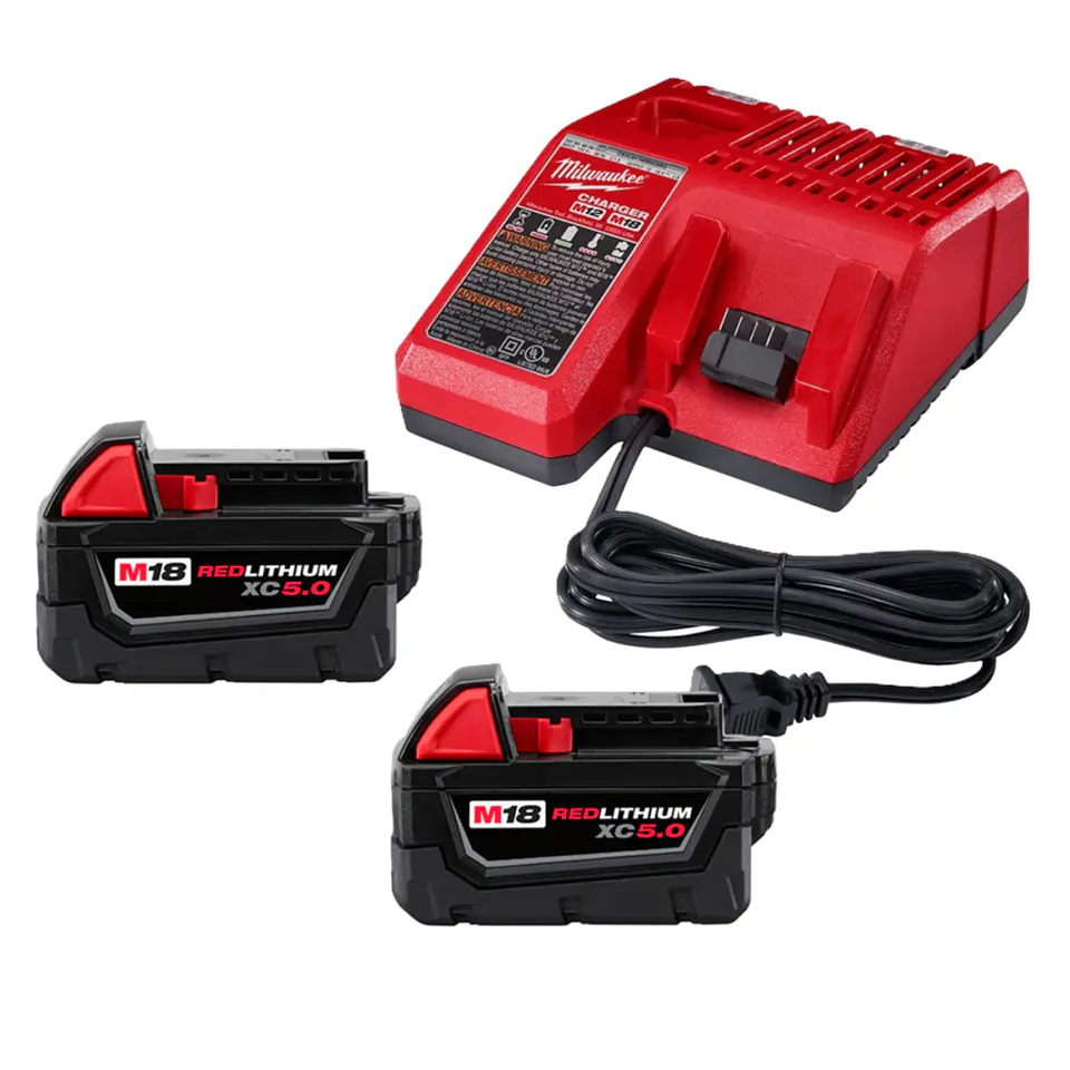 Kit 2 Baterias 5AH + Cargador M18 Milwaukee 48-59-1852B 1
