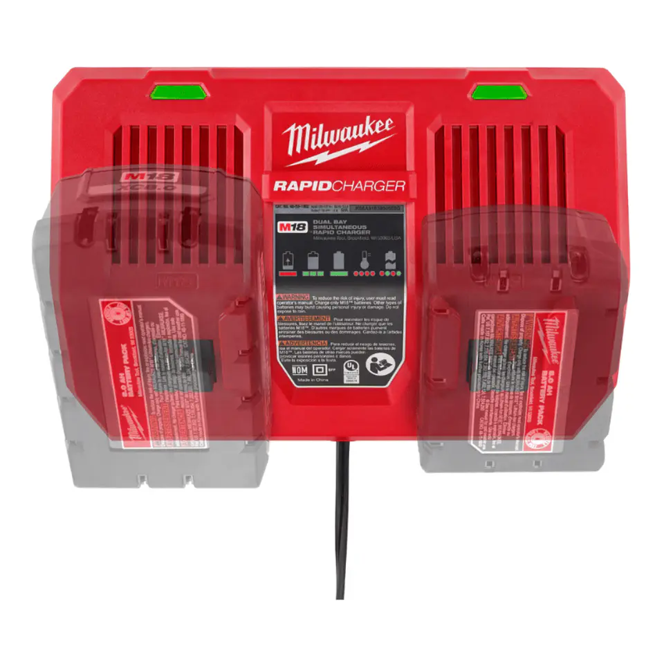Cargador Rápido Doble M18 Adaptado 220V Milwaukee 48-59-1802 2