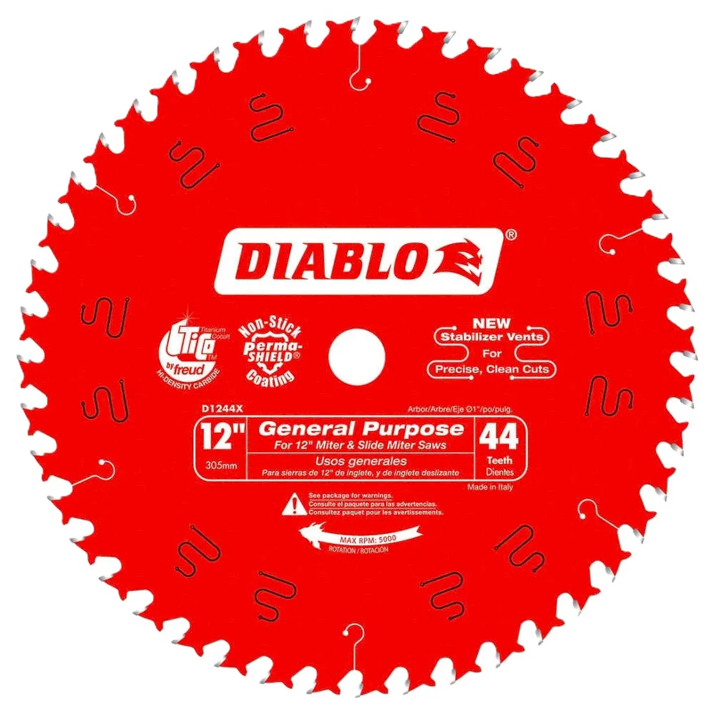 Disco Sierra Circular 12” 44 Dientes Madera Diablo D1244X 1
