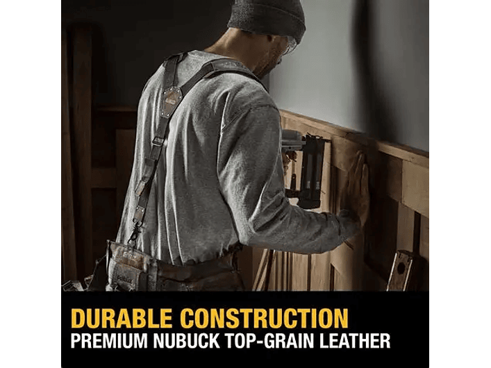 Pack DEWALT Coleto de cuero 18 bolsillos + Arnés  2