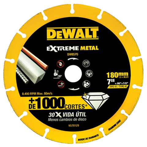 Disco Corte Diamantado 7” Metal Dewalt DW8570