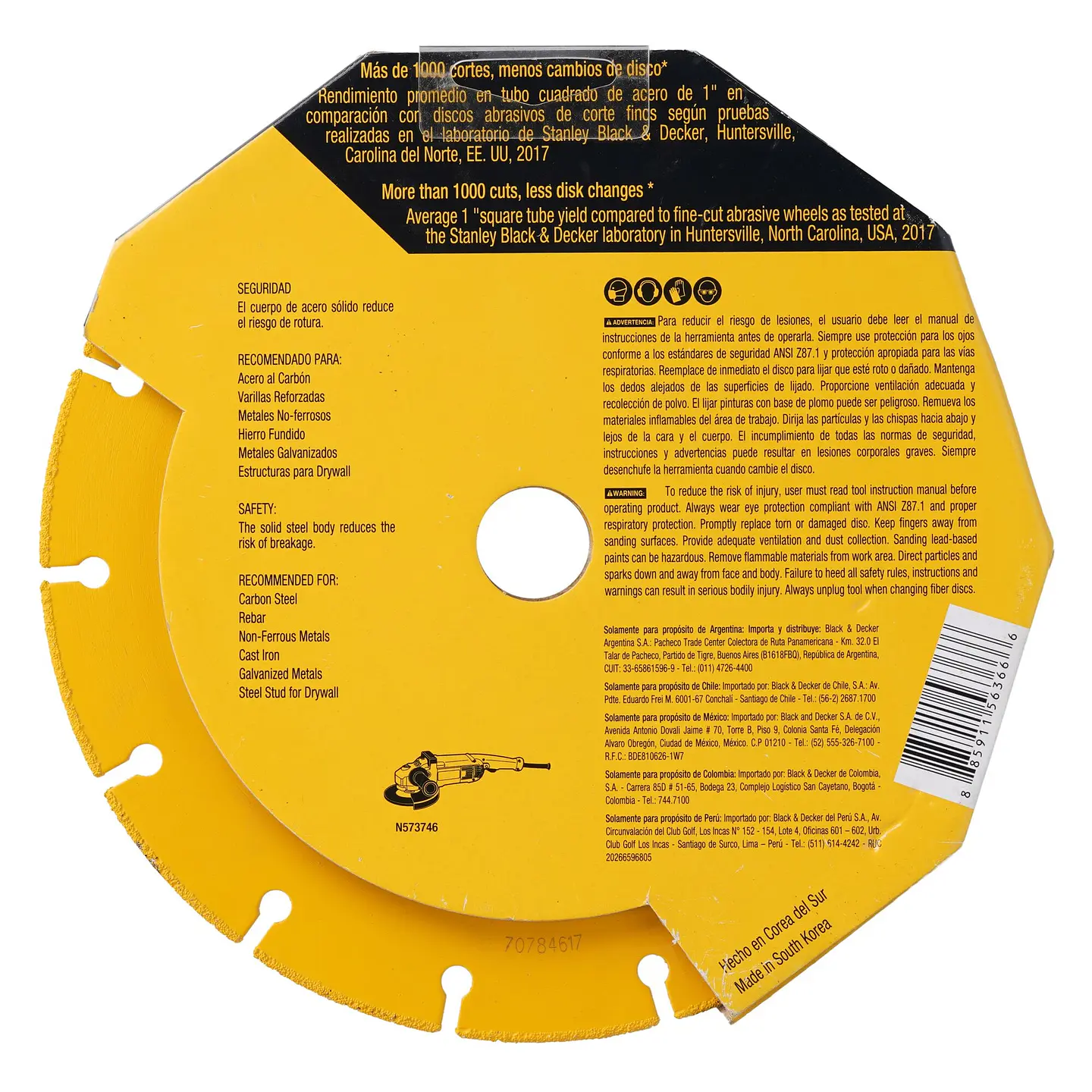 Disco Corte Diamantado 7” Metal Dewalt DW8570 5
