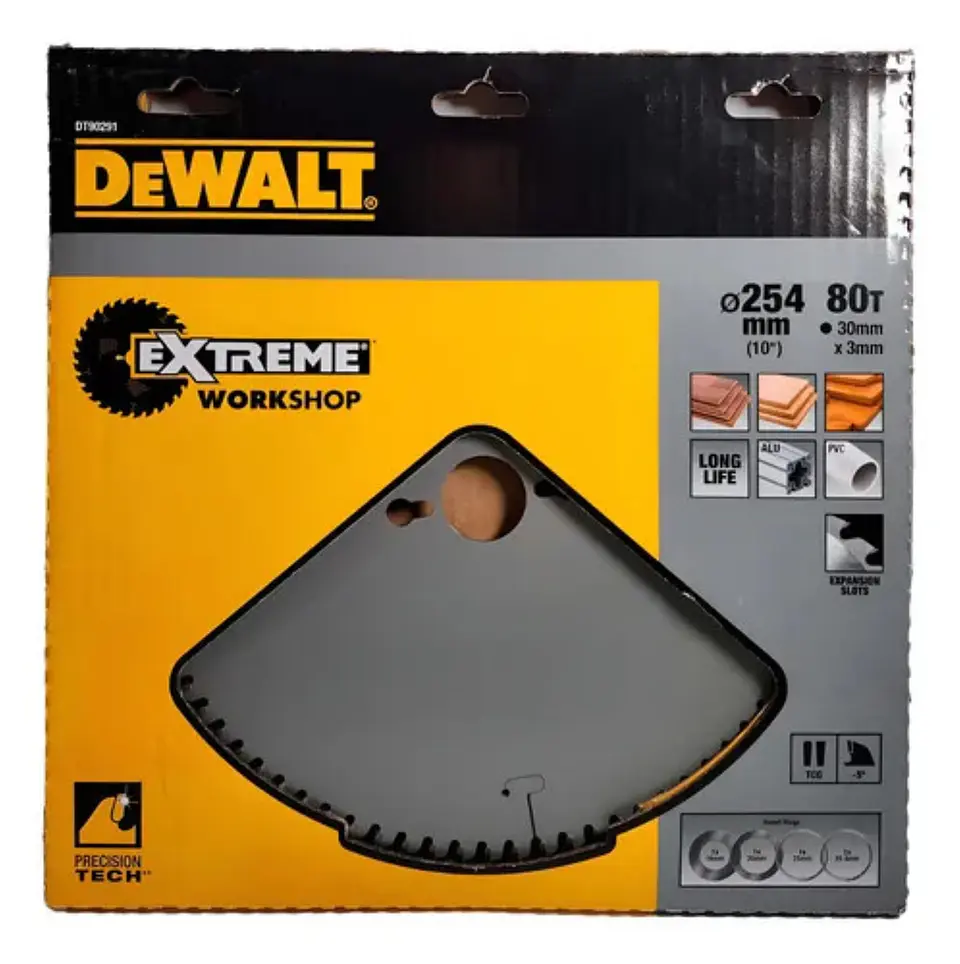 Disco Sierra Extreme 10” 80 Dientes Dewalt DT90291-QZ 1