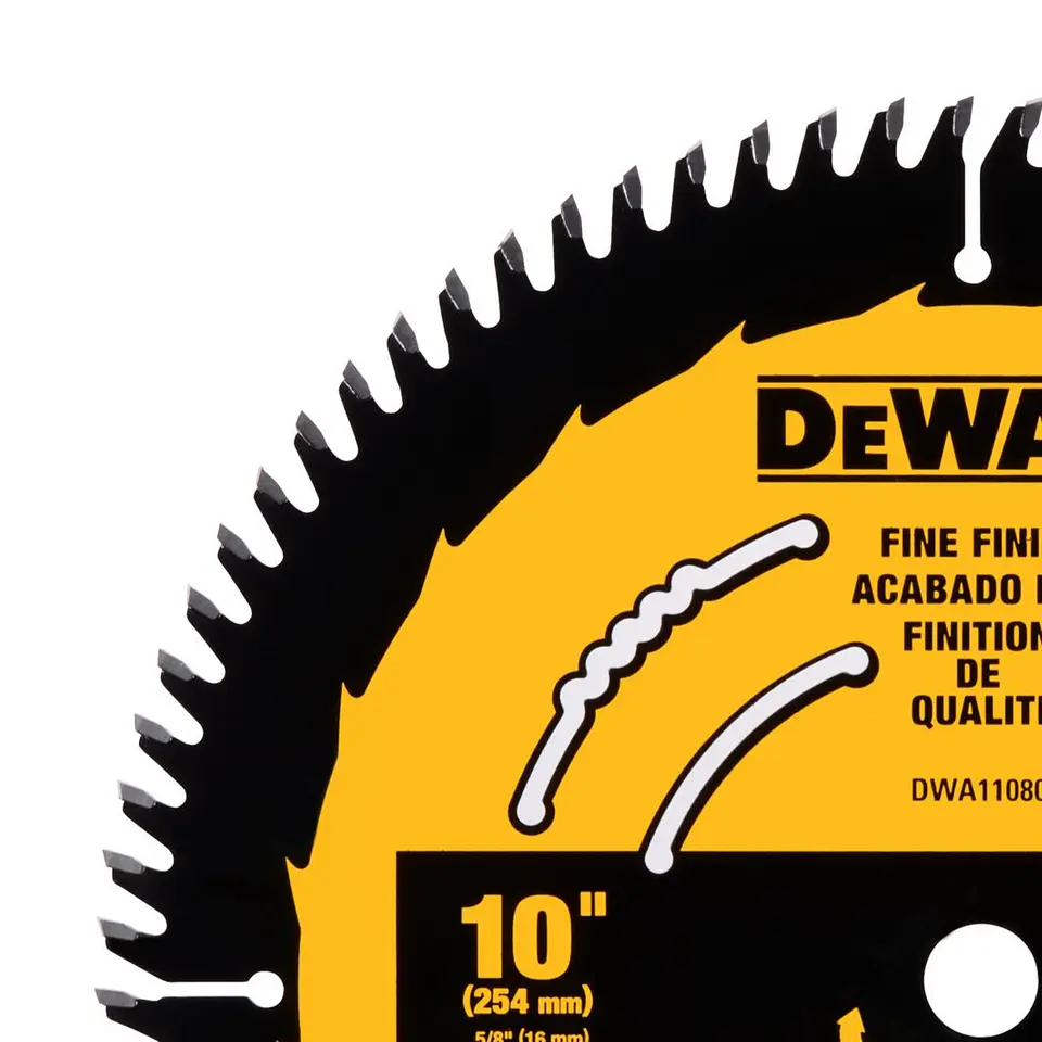Disco Sierra 10” 80 Dientes Acabado Fino Dewalt DWA11080 3