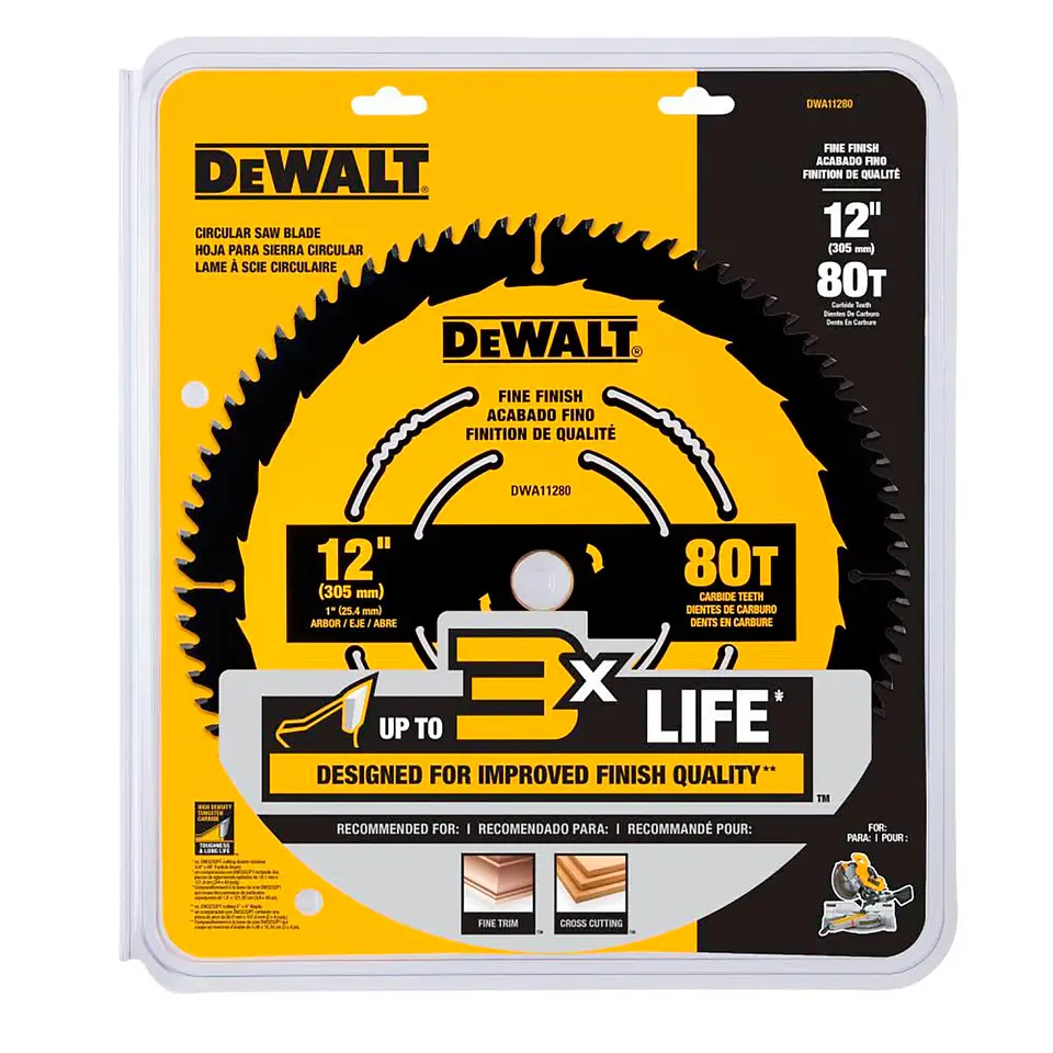 Disco Sierra 12” 80 Dientes Acabado Fino Dewalt DWA11280 1