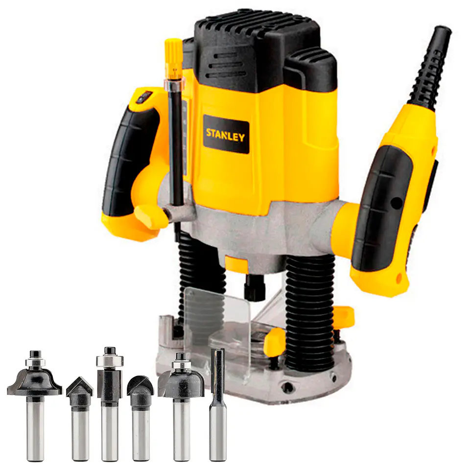 Pack Stanley Fresadora 1200W + Caladora SRR1200-SJ45 2