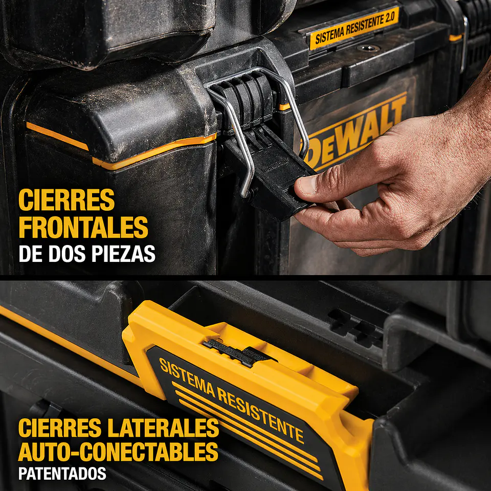 Torre de cajas ToughSystem 2.0 con ruedas DeWalt DWST60437 7