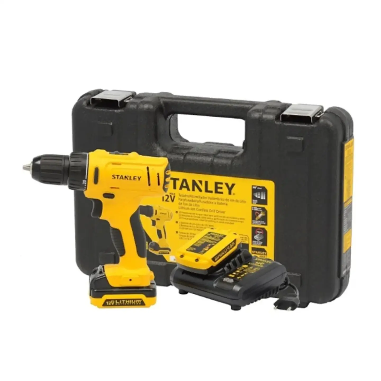 Kit Taladro/Atornillador 3/8” 12V Stanley SCD121S2K-B2C 1