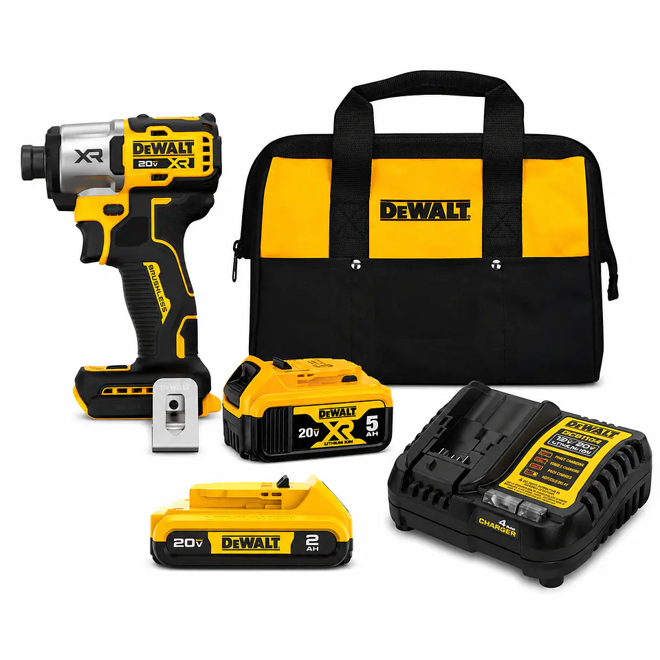 Kit DEWALT Atornillador de Impacto XR DCF845B + kit de Baterías 20V 1