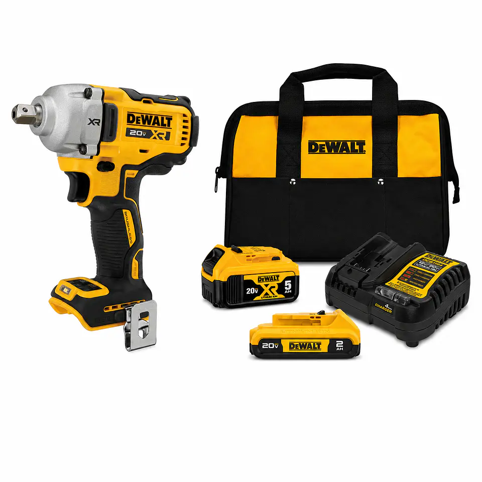 Kit DEWALT Llave de Impacto Medio Torque DCF892B + Kit de baterías Baterías 20V 1