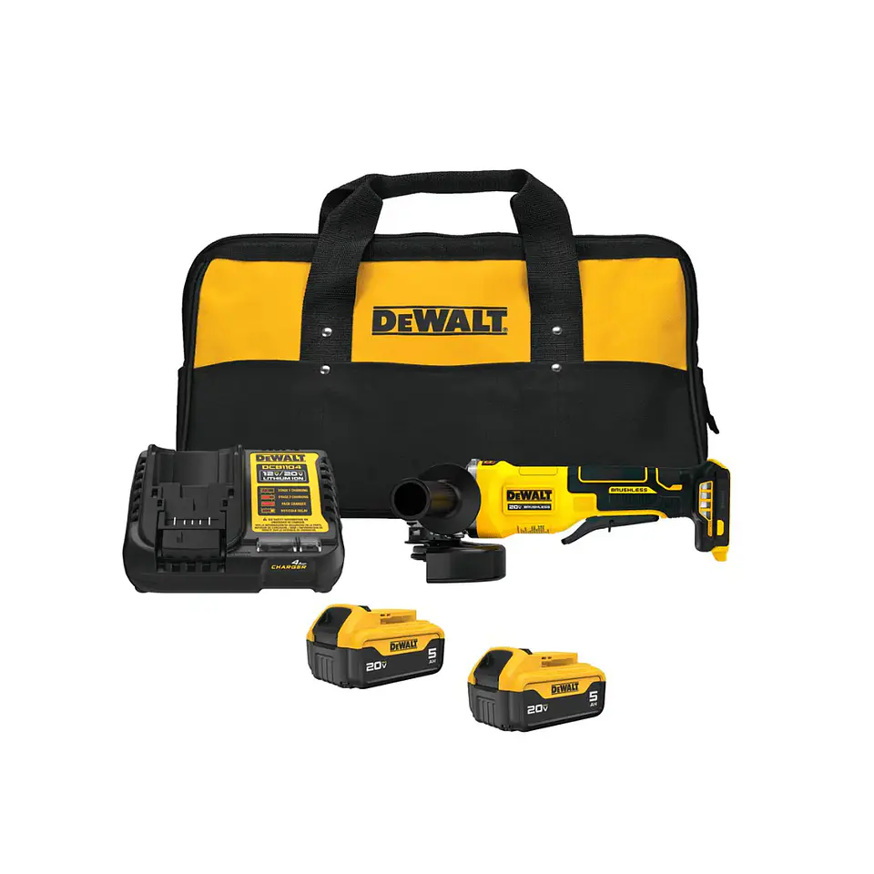 Kit DEWALT Taladro Percutor DCD806B + Esmeril Angular DCG408P2 20V MAX 2